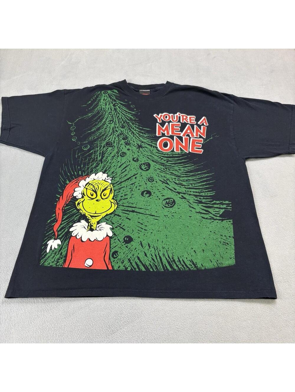 Vintage You’re A Mean One Grinch Dr Seuss T Shirt Size 2XL All Over Print AOP